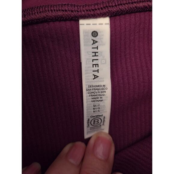 Athleta Elation Ribbed Snap Leg Pants sz MT, medium tall - Pristine! - Picture 4 of 11